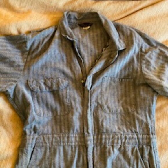 Vintage Striped Jumpsuit/Workwear - Picture 2 of 6